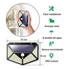 LAMPARA SOLAR CON SENSOR DE MOVIMIENTO